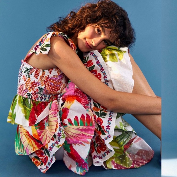 FARM Rio Mixed White Prints Layered
Midi Dress - Picture 2 of 6